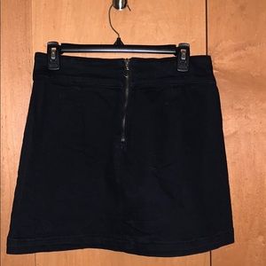 Black denim skirt